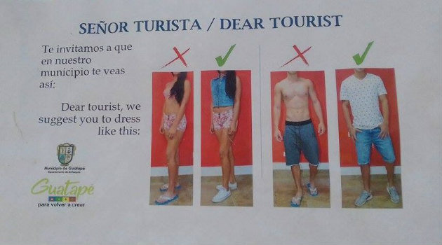 Así se debe vestir un turista en Guatapé, según la Alcaldía del Municipio |  