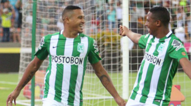 Macnelly Torres, al minuto 6, marcó el empate para Nacional en el juego. Foto: CORTESÍA