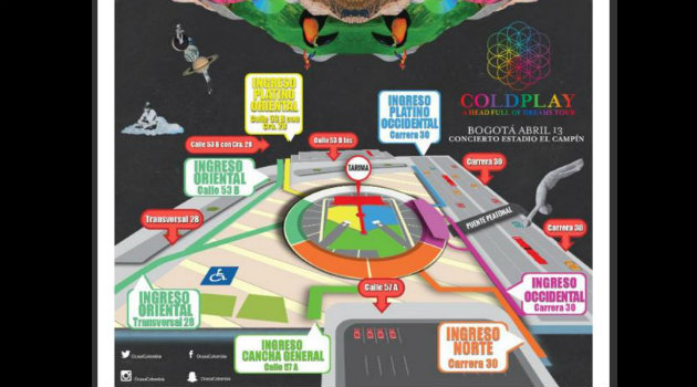 Mapa-Coldplay