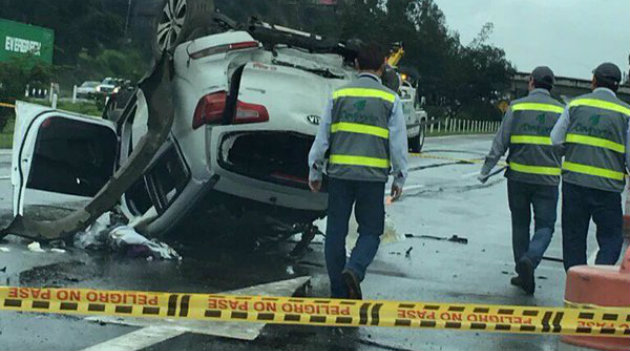 Imagen del accidente que se presentó en la tarde del pasado domingo. Foto: Cortesía 