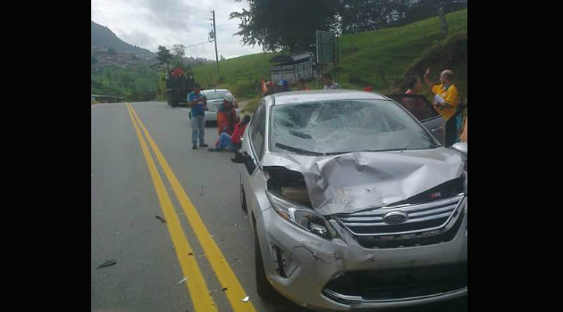 Segundo accidente en Yarumal. Foto:CORTESÍA