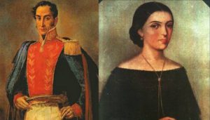 Simón Bolívar y Manuela Sáenz. Foto: CORTESÍA. 
