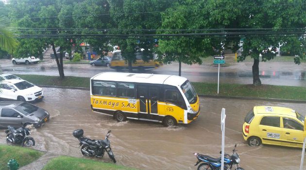 Así se registró la inundación en Nutibara. Foto: CORTESÍA.