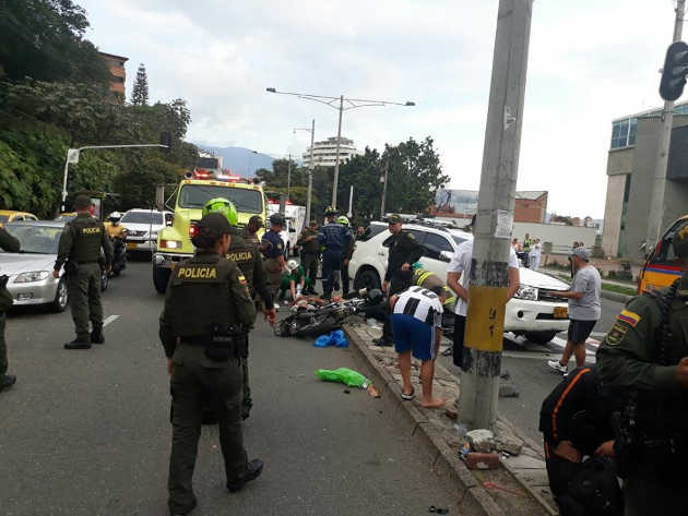 Fleteros atropellados en Medellín