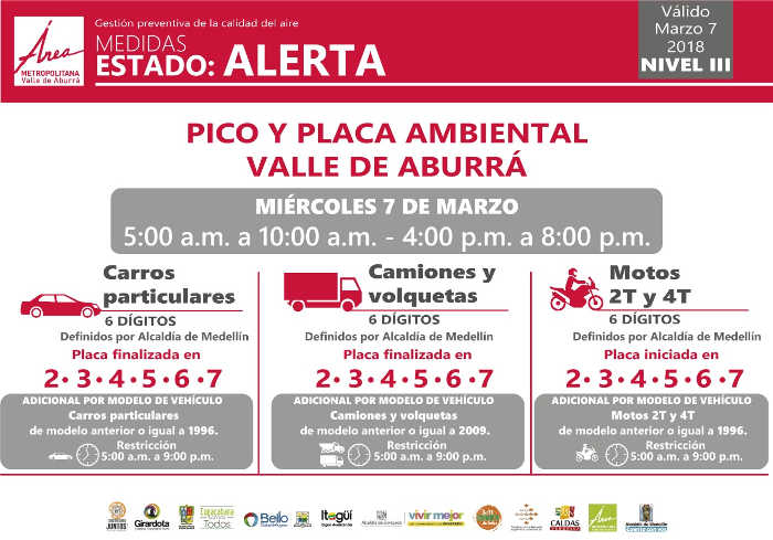 Pico y placa ambiental miércoles